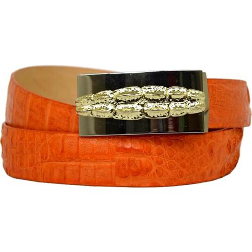 G-Gator Orange Genuine Crocodile Belt